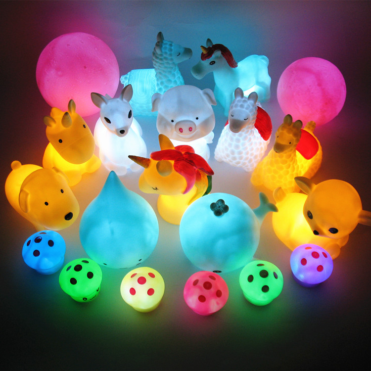 ins night light, vinyl, dinosaur, cloud, star, moon, unicorn, glowing toy, baby room decoration