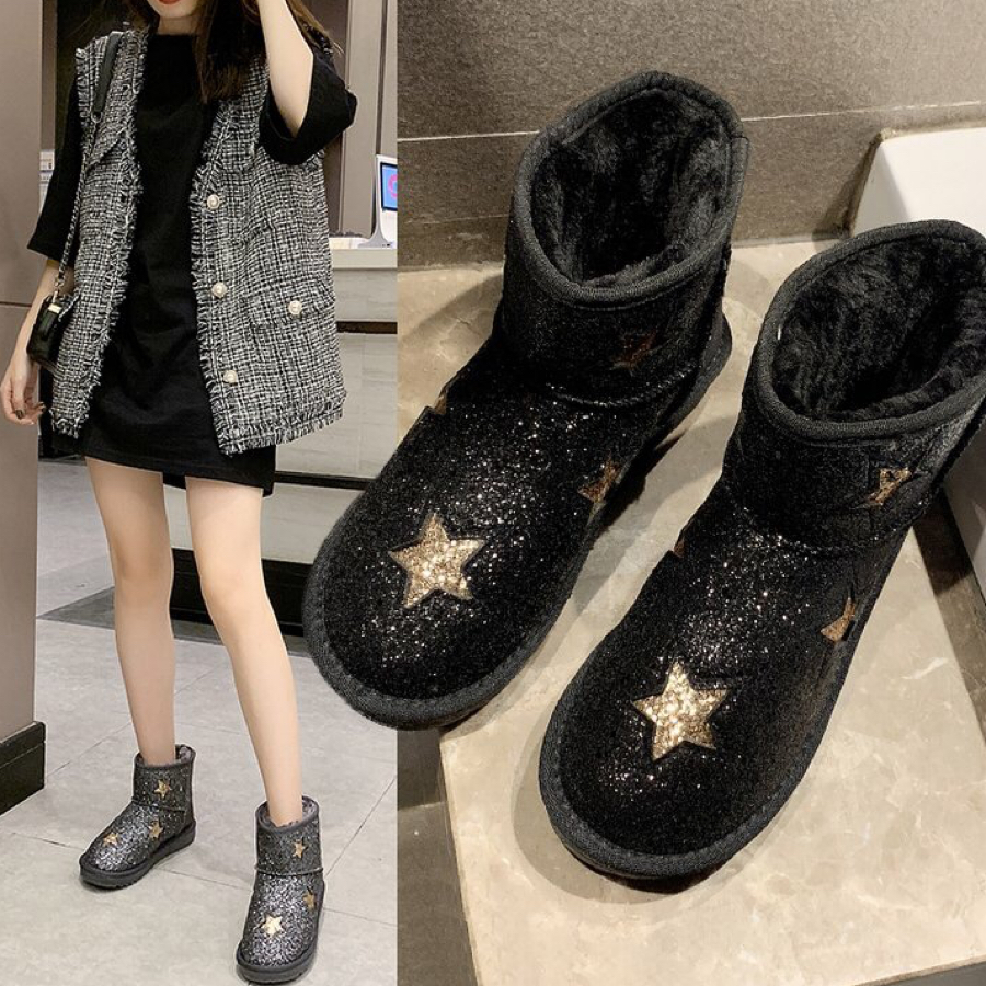 厚毛雪地靴新款