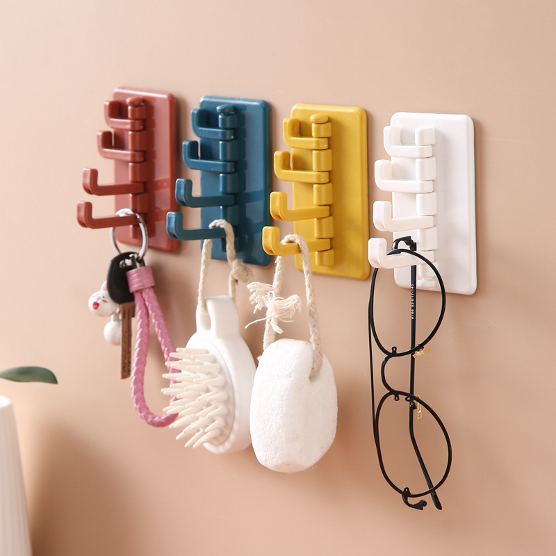 Z5006 ABS creative organ hook Kitchen wall hanging nail free door after hanging coat hook bathroom wall without trace stick hook