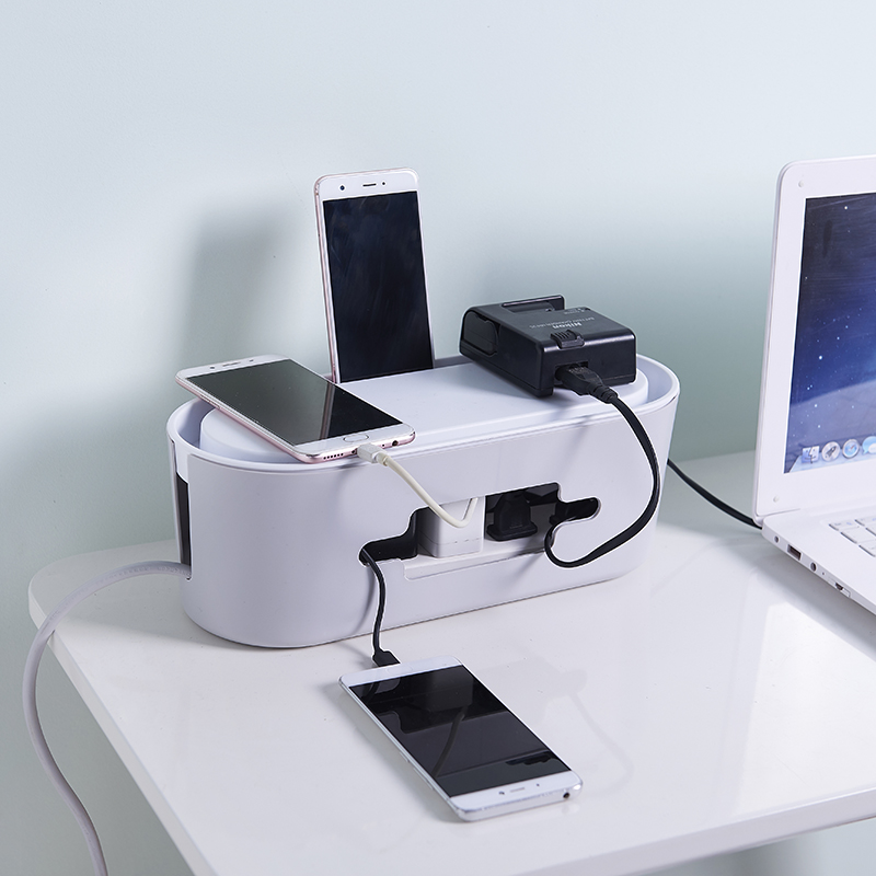 Large Power Socket Storage Box Cable Organizer Box Desktop Computer Cable Organizer Box Cable Organizer Box details Picture