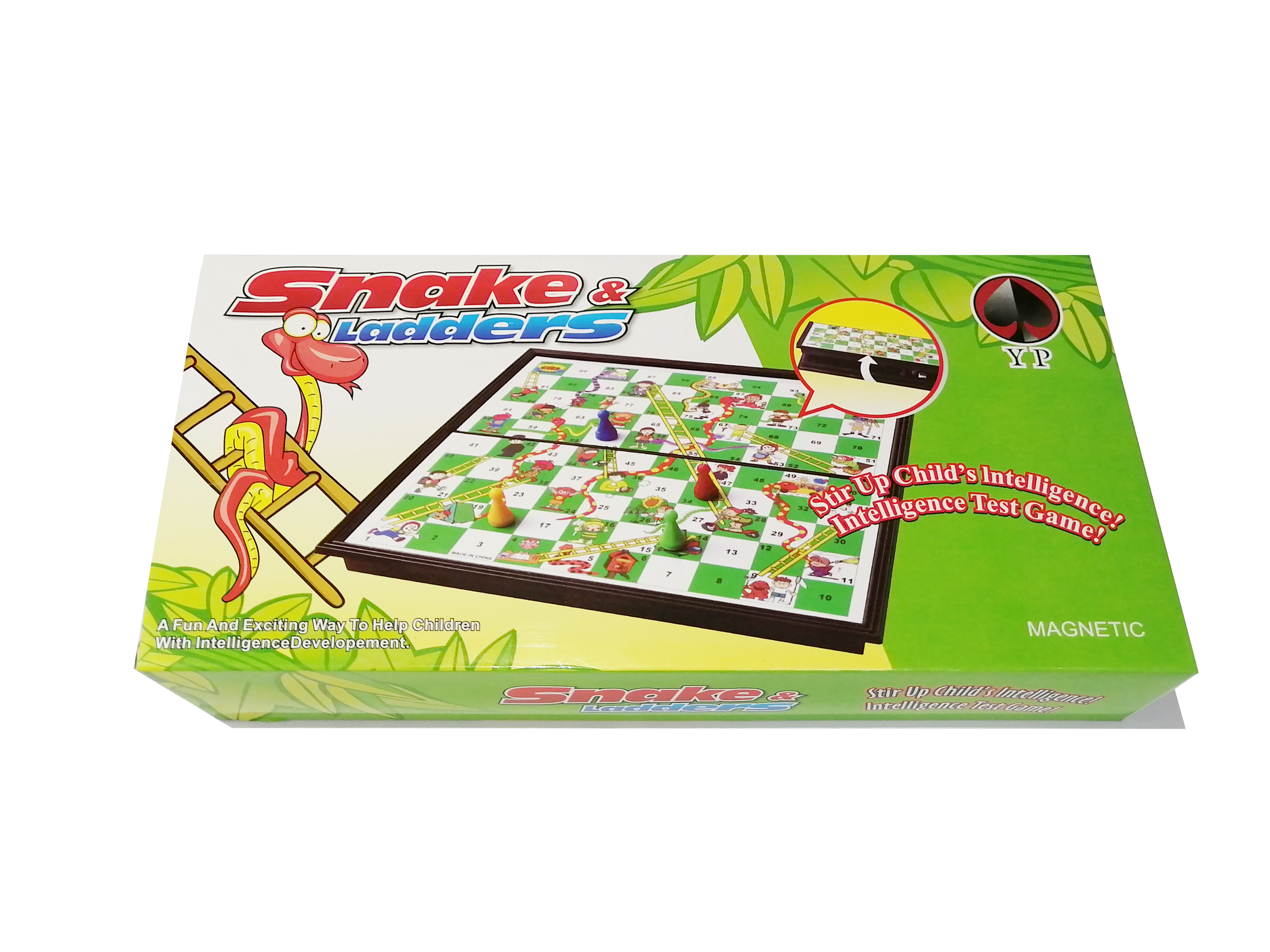 Snakes and Ladders 3D snakes and ladders games magnetic pieces folding board board children's toy board game
