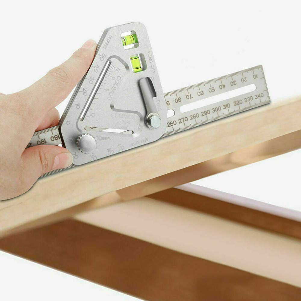 不锈钢木工尺 Revolutionary Carpentry Ruler 多功能角度测量尺
