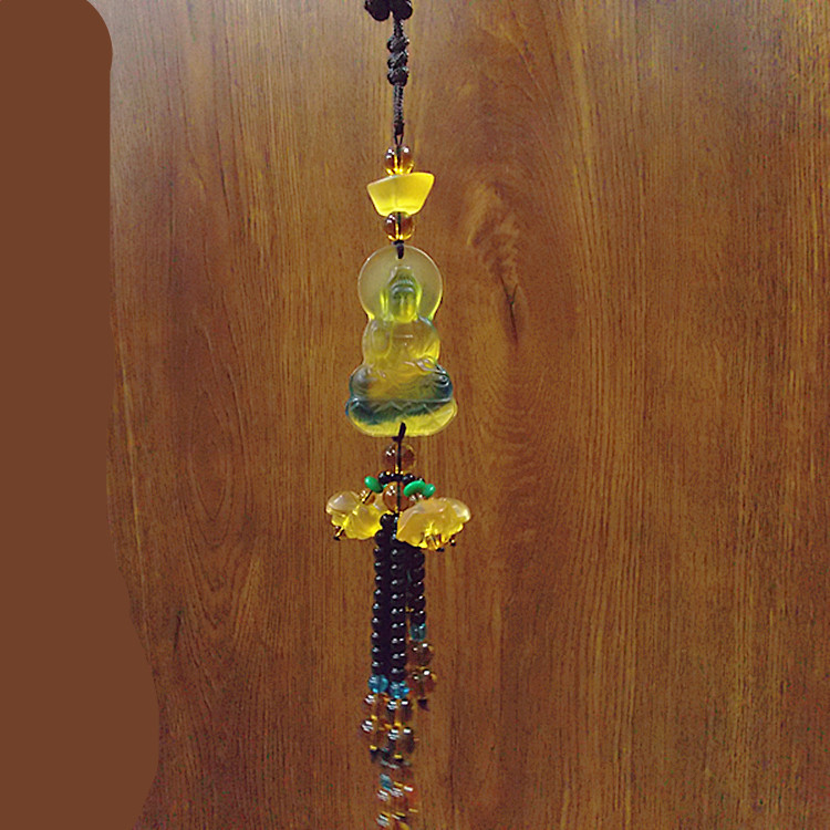 汽车挂件车上车内装饰品高档多彩琉璃男士女士出入保平安观音挂件细节图