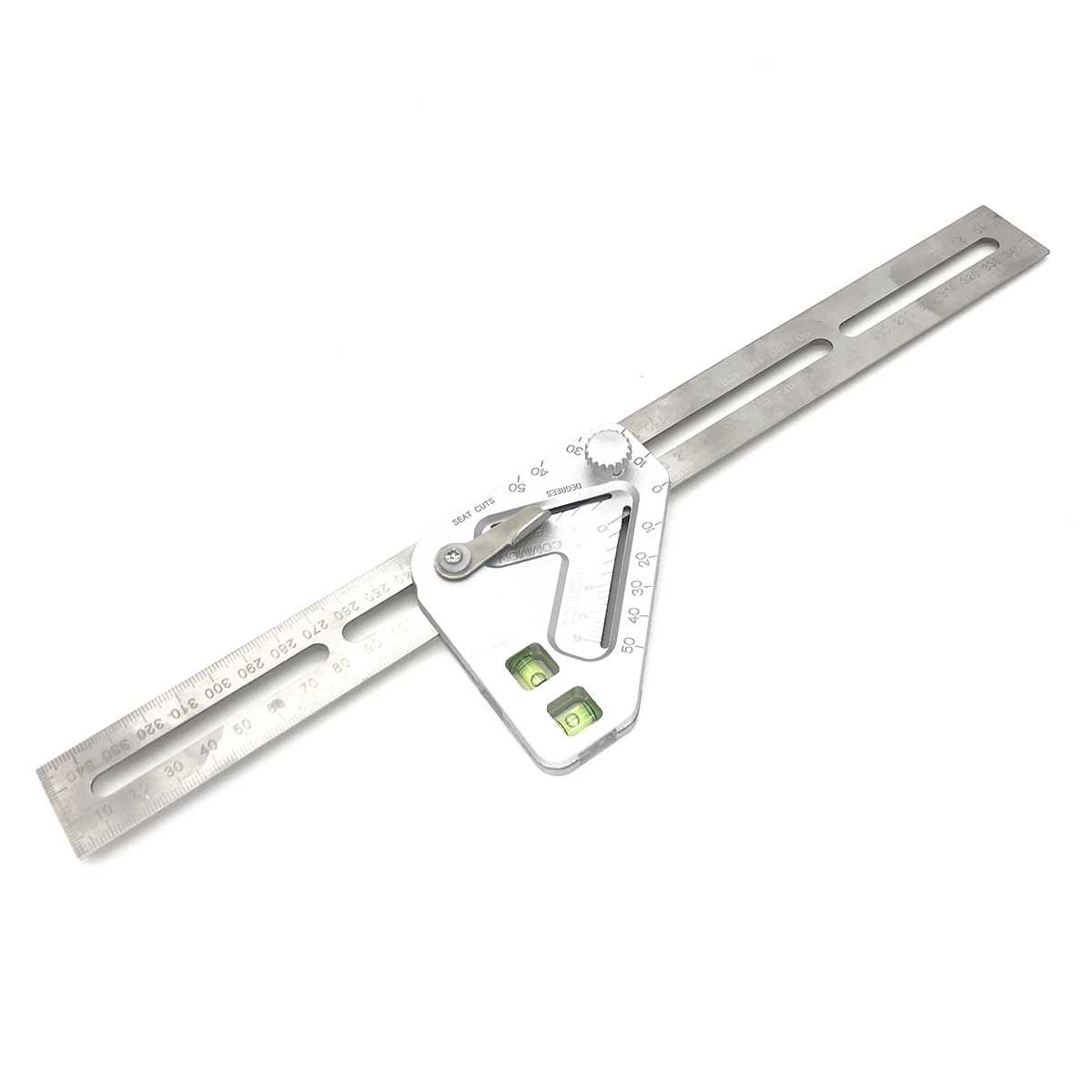 不锈钢木工尺 Revolutionary Carpentry Ruler 多功能角度测量尺产品图