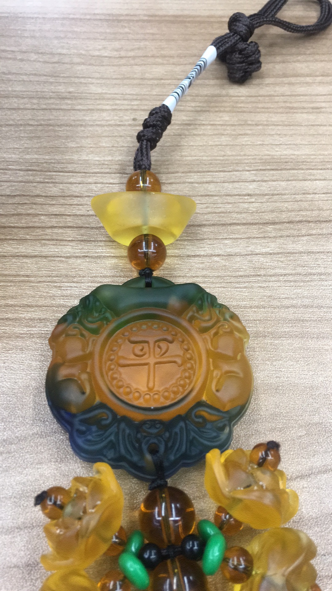 汽车挂件车上车内装饰品高档多彩琉璃男士女士出入保平安观音挂件白底实物图