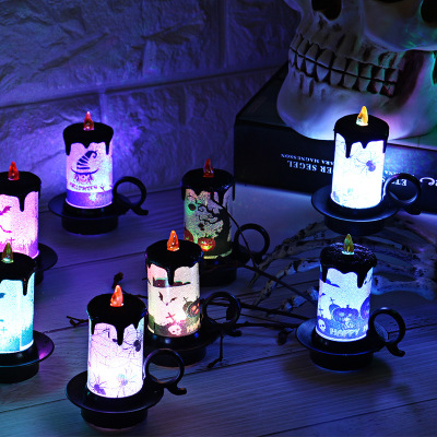 Halloween decorations candle light candle cup LED electronic candle light tabletop decorations