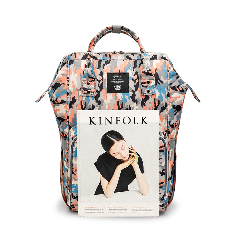 Customized new mom bags, multi-functional baby bags, fashionable mom bags, baby bottles, backpacks, diaper bags, factory direct sales details Picture