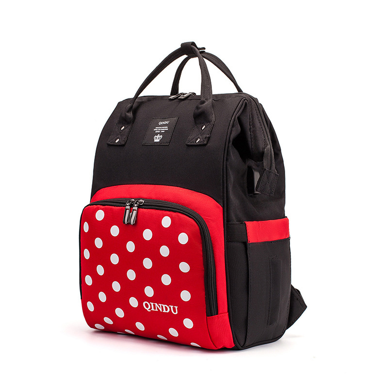 Mummy Bag, multi-functional large-capacity mother and baby bag, fashionable mom bag, waterproof baby bag, casual backpack Item Picture