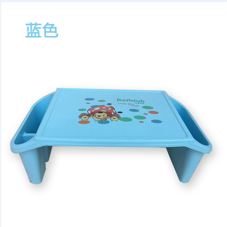 厂家直销塑料儿童学习桌懒人加厚塑料电脑桌塑料床上飘窗电脑桌产品图