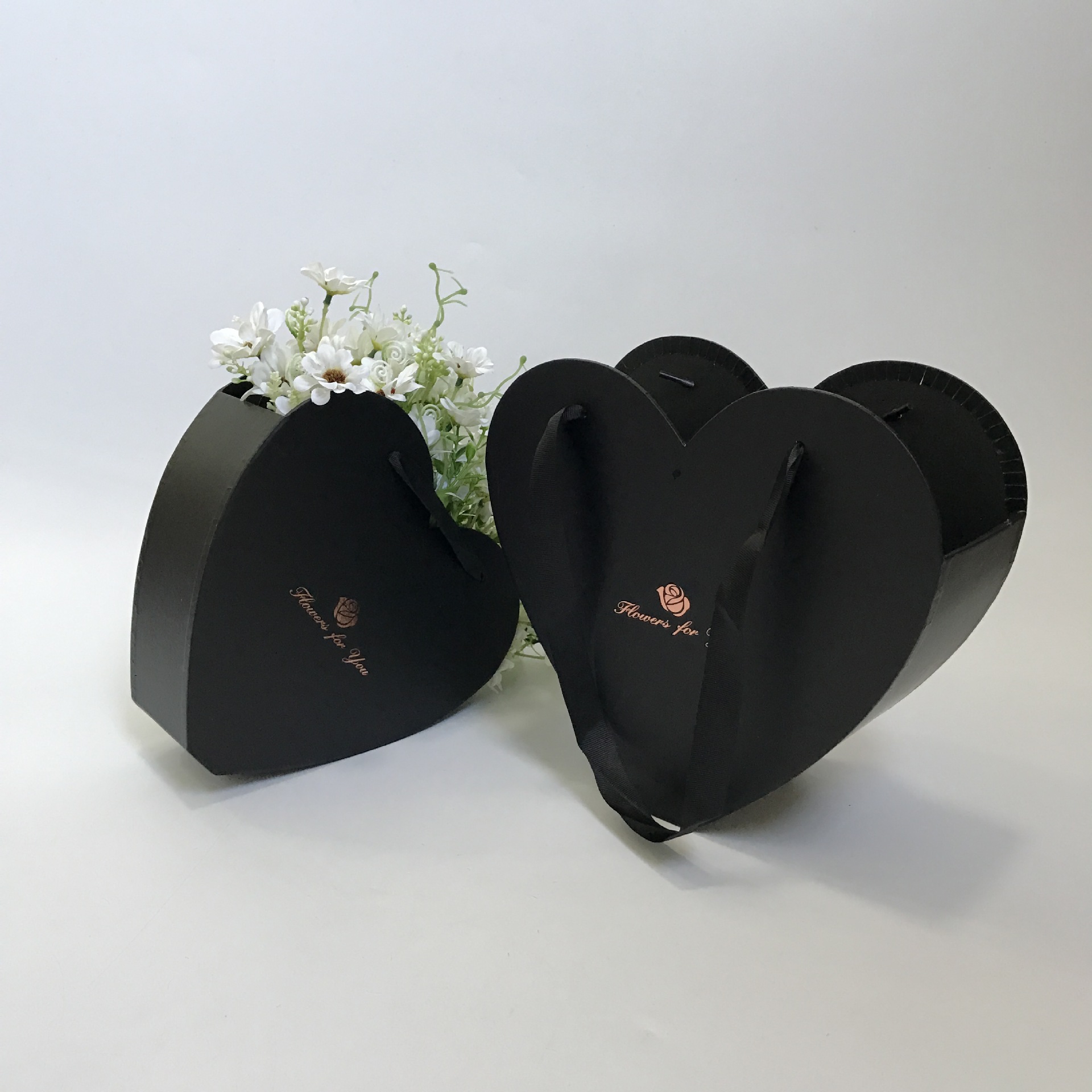 Present Heart-shaped gift Box, Flower Box, Valentine's Day gift box, immortal flower box, wedding hand-hold, heart-shaped flower box, 2 pieces