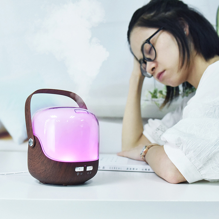 Simple pudding aromatherapy humidifier creative desktop purifier colorful night light aromatherapy machine factory direct sales full figure