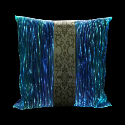 主题酒店发光氛围抱枕 光纤闪光抱枕 发光枕头 超亮光纤抱枕