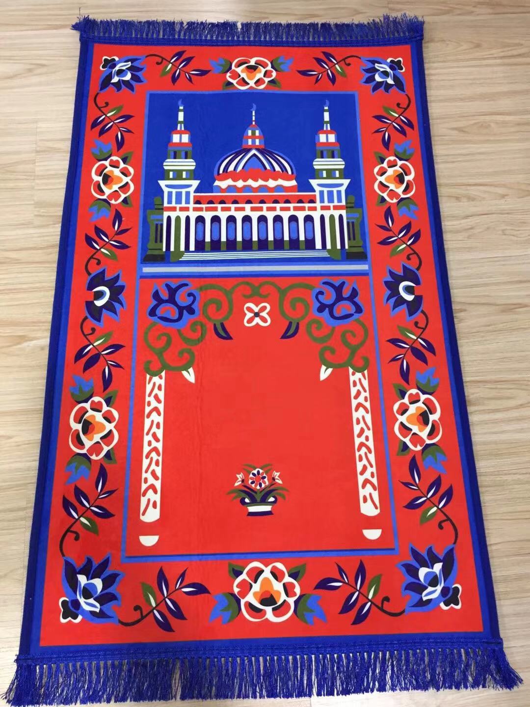 Muslim prayer carpet, pilgrimage carpet, Halal kneeling carpet, prayer carpet, tassel prayer carpet, 60*100cm Application Scenario
