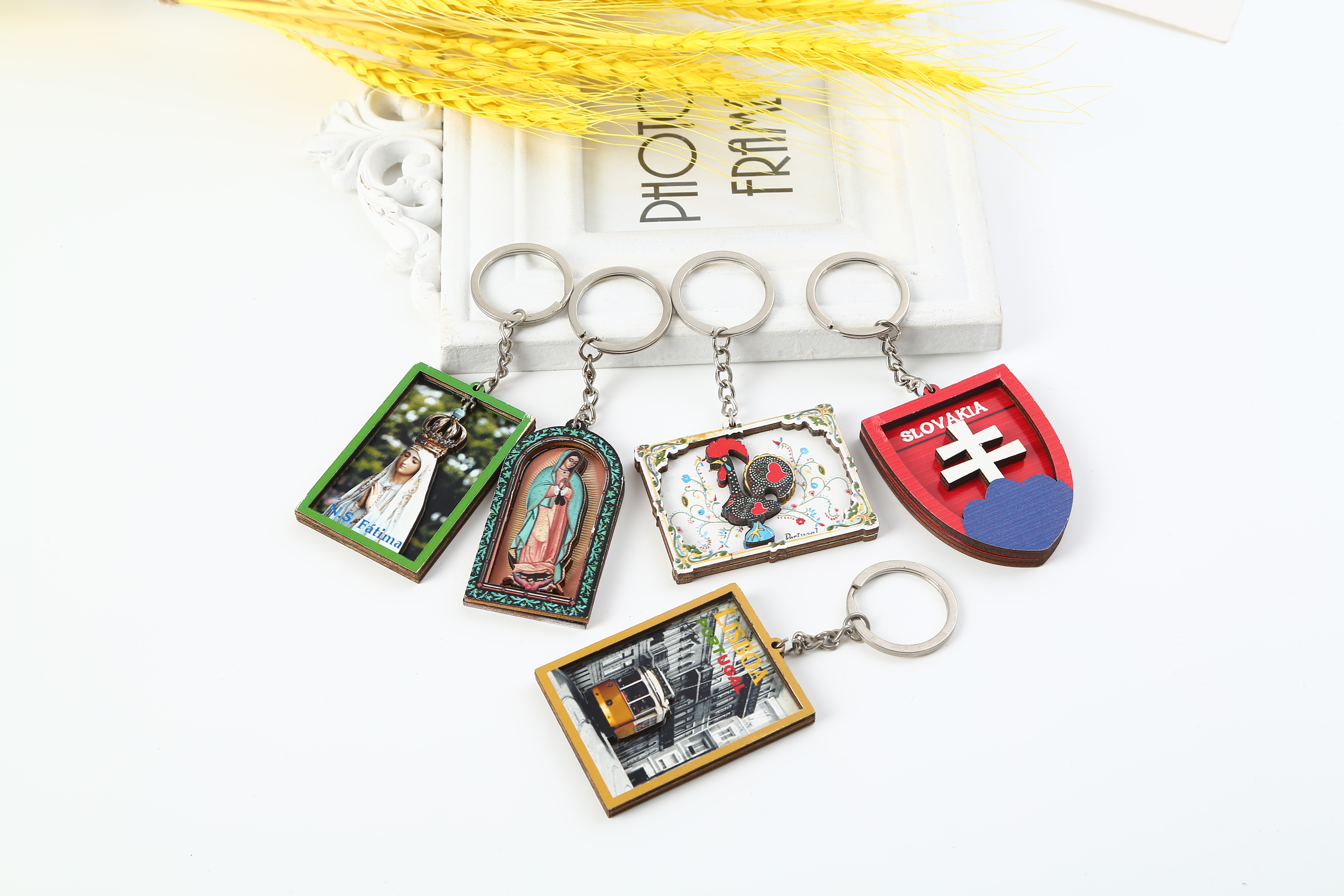 3D木头钥匙扣（宗教，风景）