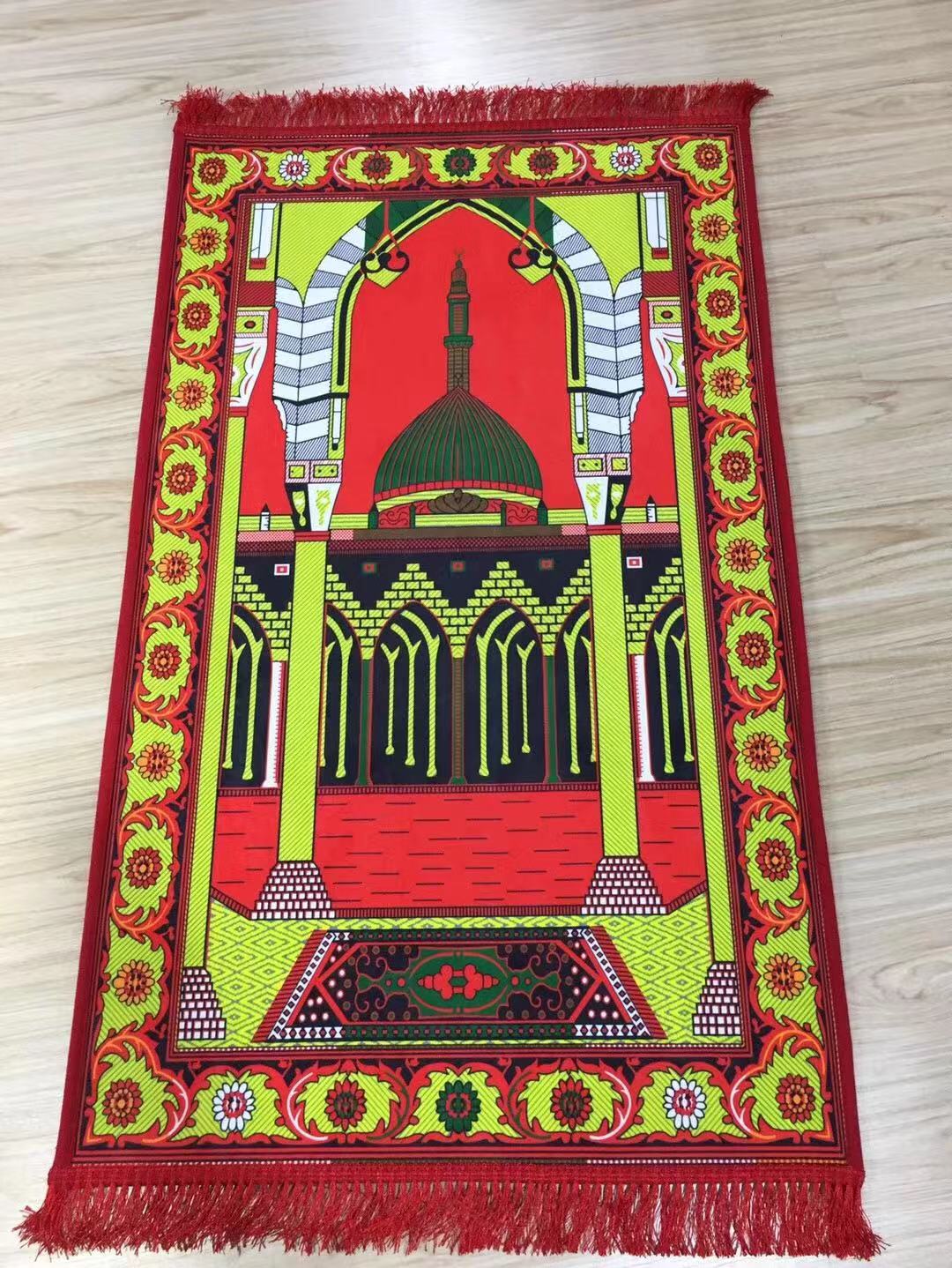 Muslim prayer carpet, pilgrimage carpet, Halal kneeling carpet, prayer carpet, tassel prayer carpet, 60*100cm full figure