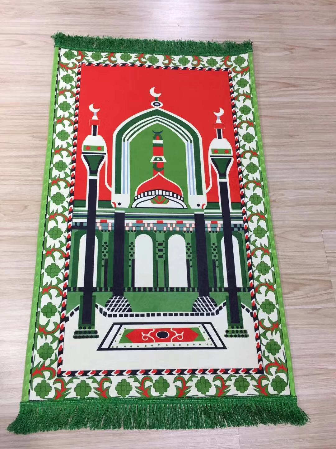 Muslim prayer carpet, pilgrimage carpet, Halal kneeling carpet, prayer carpet, tassel prayer carpet, 60*100cm Specification drawing
