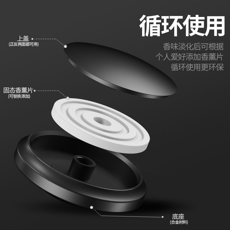 Car perfume, aromatherapy, flying saucer perfume, car perfume, in-car odor removal, car fragrance, customized LOGO for pregnant women and infants Application Scenario