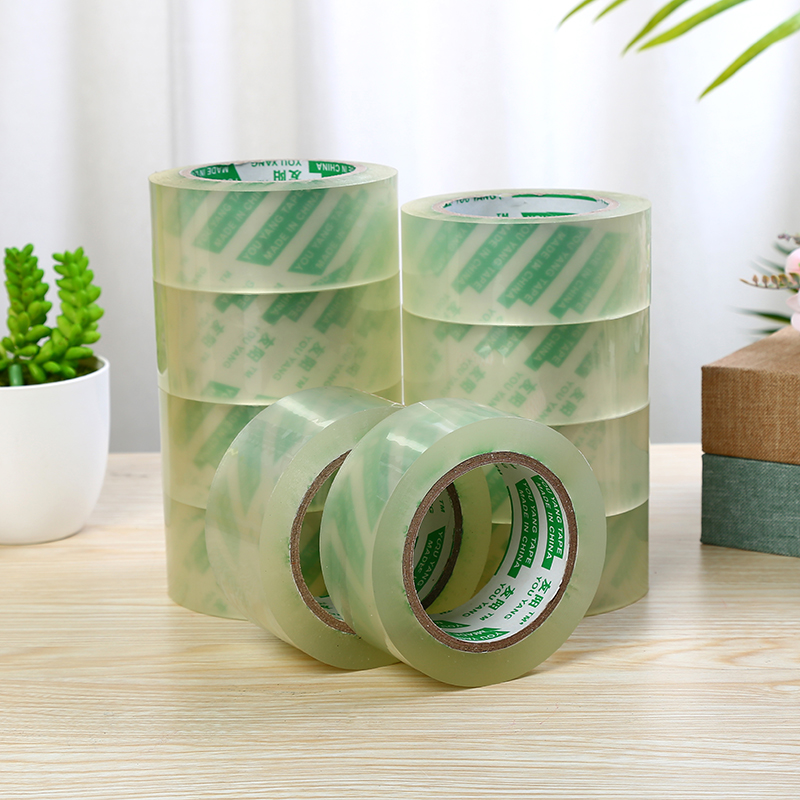Spot wholesale 4.5cm transparent tape packaging and sealing box toughness high viscosity adhesive tape custom printing logo thumbnail