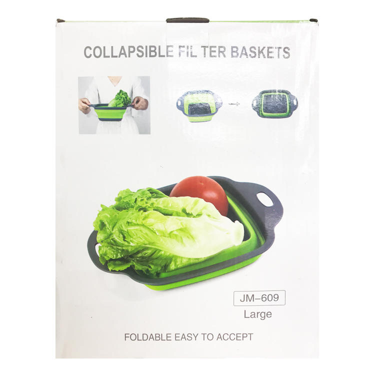 Folding fruit basket, telescopic folding draining basket, silicone water filter basket, vegetable washing basket, plastic fruit basket