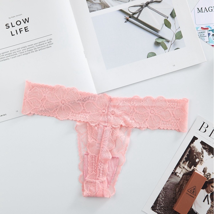 Europe and the United States magicpink lace thong pants, women low waist sexy low-grade cotton women's thong
