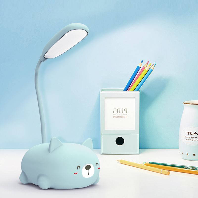 Cute and adorable bear Papa animal night light, mini LED bedside lamp for children and students' bedrooms, student study lamp