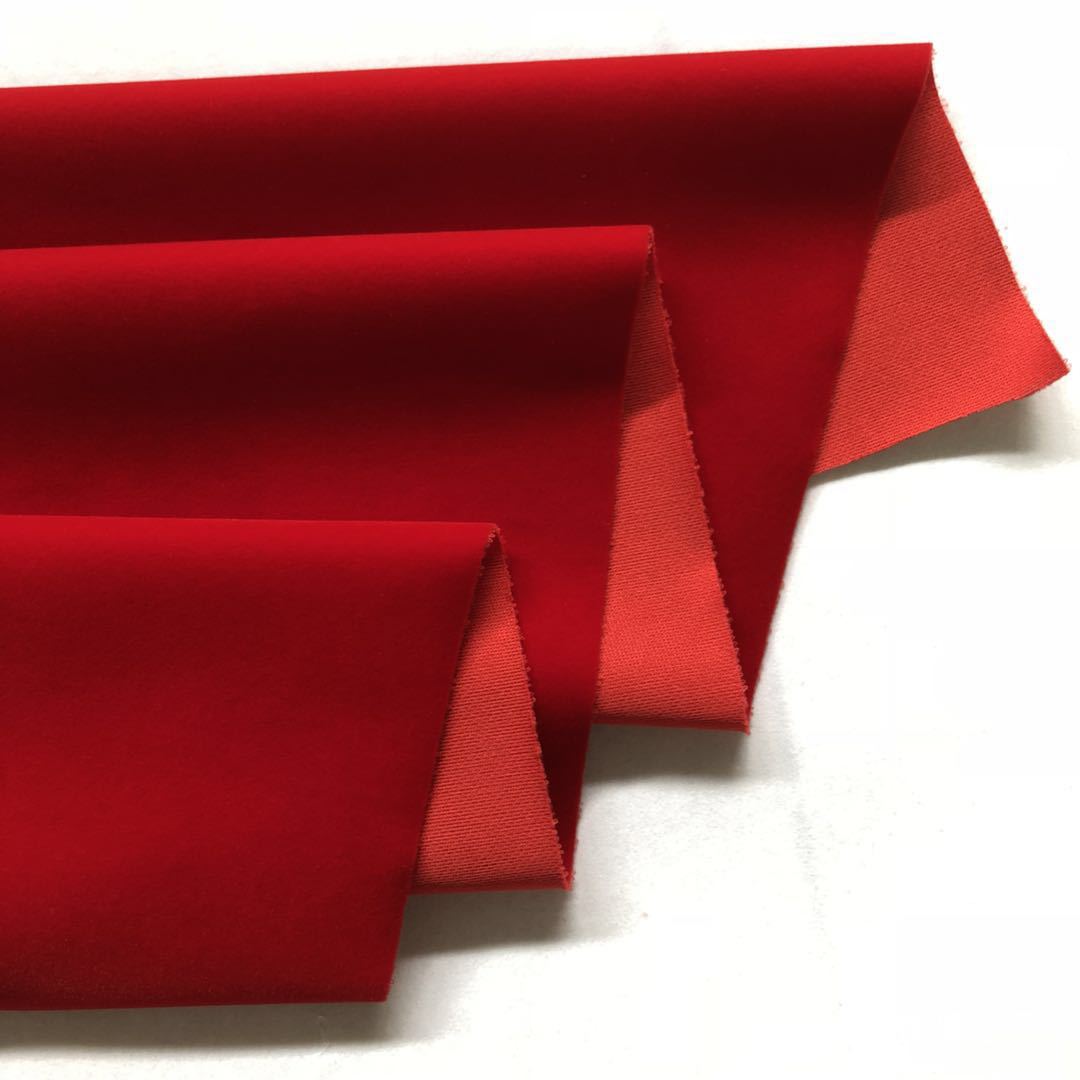 Wholesale supply of knitted base, bright red long plush sofa cushions, velvet fabric for packaging gift bags Application Scenario