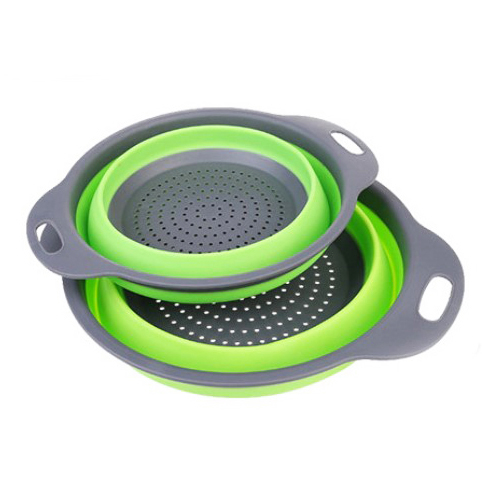 Household fruit washing plastic water filter, foldable draining basket, vegetable basket, round creative fruit plate, living room, outdoor details Picture