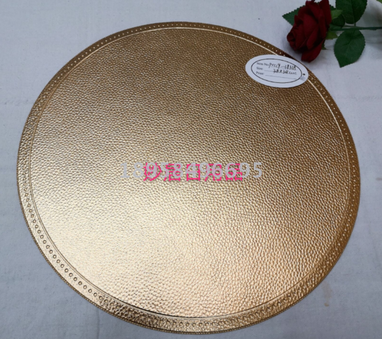 Factory direct PVC hot stamping mat non-slip tea table mat mat round mat thumbnail