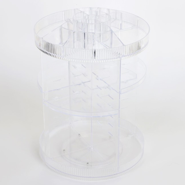 New 360-degree rotating cosmetic rack desktop storage box Specification image