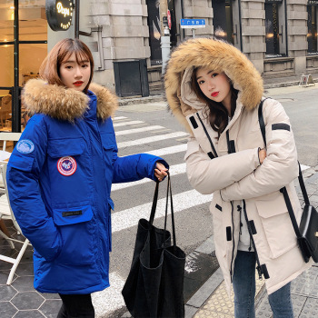 New down padded jacket for women warm and cold storm jacket medium long couple padded jacket