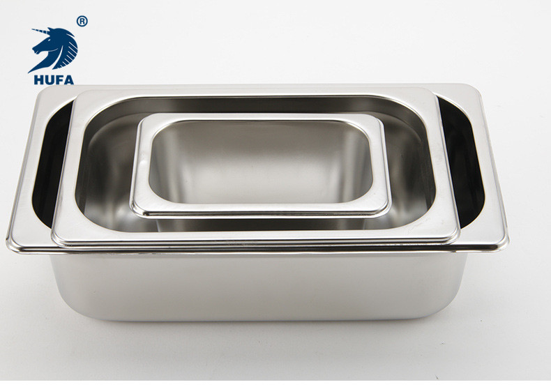 The 6.5-centimeter food storage container is of good quality. 1/9 Gn flat pan food pot, stainless steel food container Application Scenario