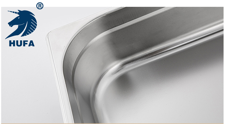Customized 2/3 15CM deep stainless steel Gn pot for self-service food storage in European-style restaurants and hotels Item Picture