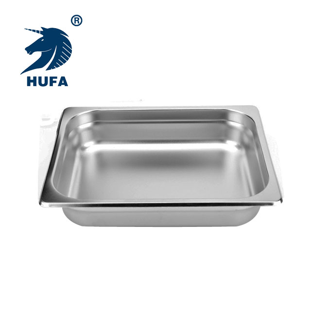 1/2 6.5 cm Kitchen utensils and hotel equipment, metal food containers, stainless steel GN frying pan size Application Scenario