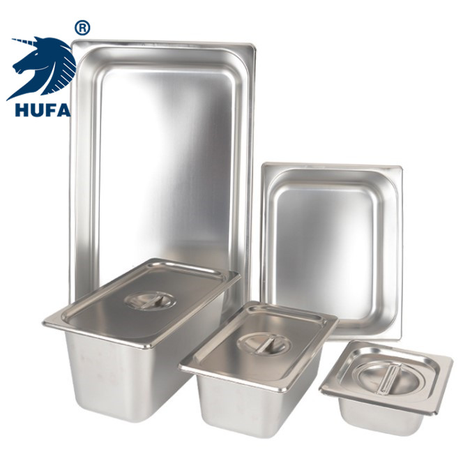 1/2 6.5 cm deep kitchenware, tools, tableware, buffet food pot, American stainless steel food container details Picture