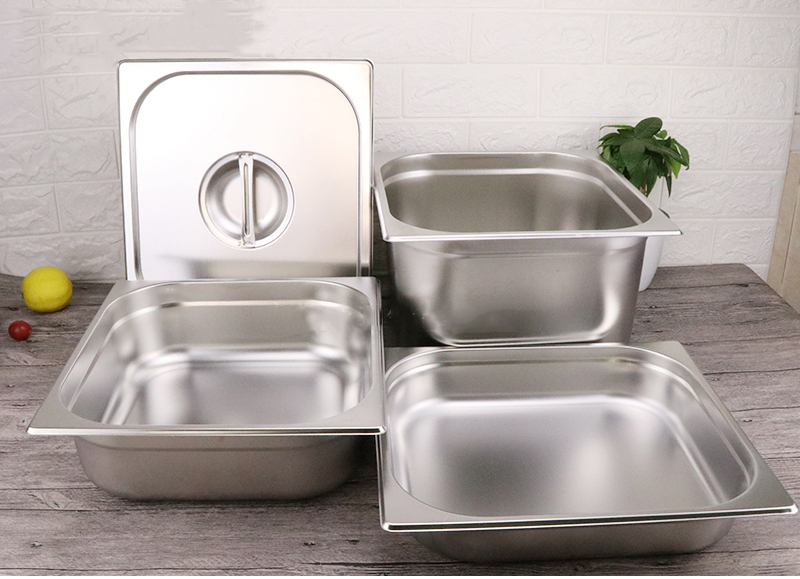1/2 20cm deep European-style reinforced edge Gastronorm Pan 201 stainless steel GN Pan Specification image