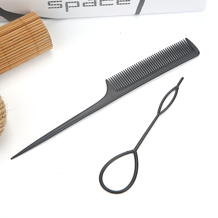Korean version of double hook disc hair puller hair pin hair rod tip tail comb set new French hair tools Application Scenario