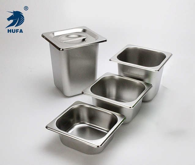 1/2 10cm high-quality metal food pot, European-style stainless steel buffet food storage capacity