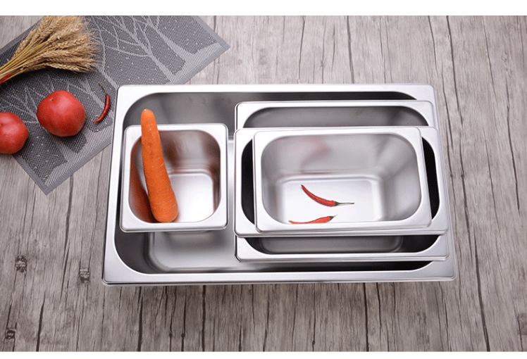 1/9 10cm high-quality stainless steel food containers for hotel equipment