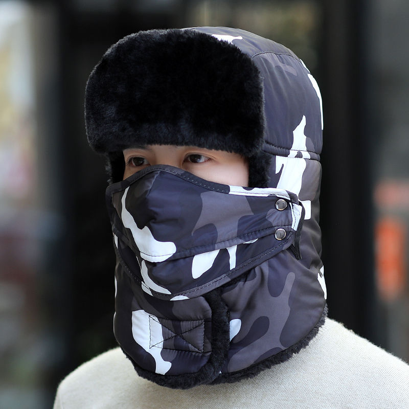Cycling hat winter plus fleece thickened Lei Feng hat winter keep warm winter hat men Application Scenario