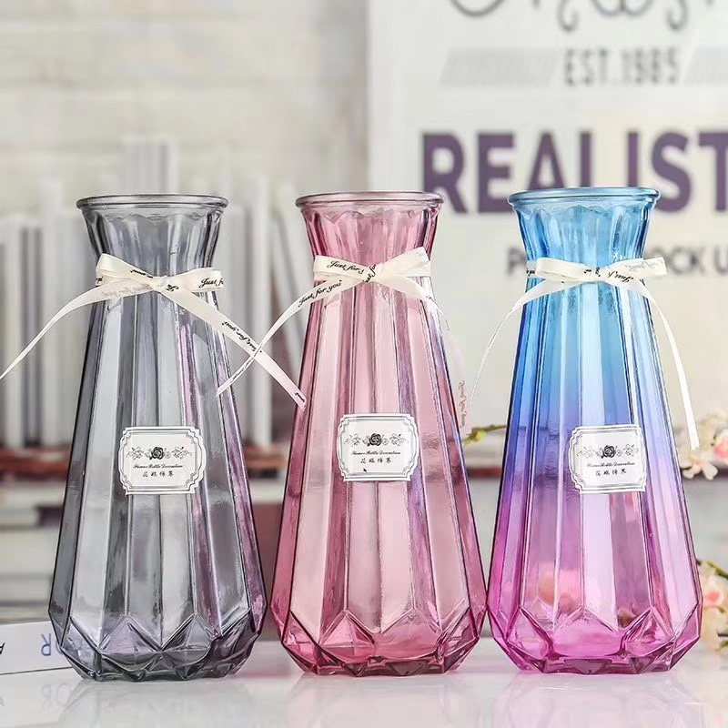 现代简约创意透明玻璃花瓶水培植物组合玻璃花瓶客厅插花装饰摆件产品图