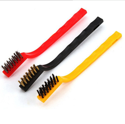 Japanese-style small three-piece gas stove cleaning brush: iron brush, copper brush and fiber brush Specification image