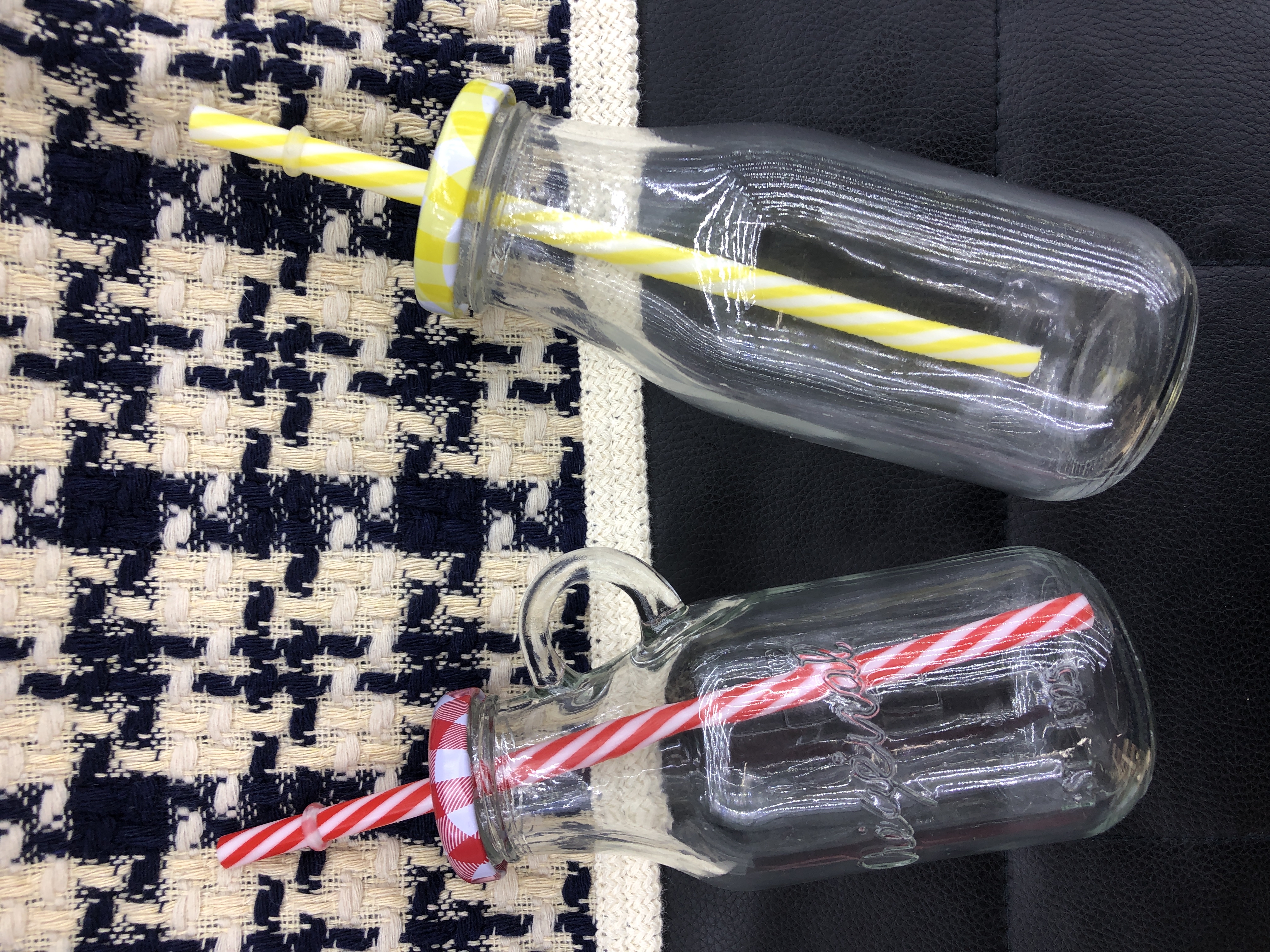 刻度牛奶杯饮料杯星巴克咖啡杯冷饮杯冰淇淋杯吸管玻璃杯产品图