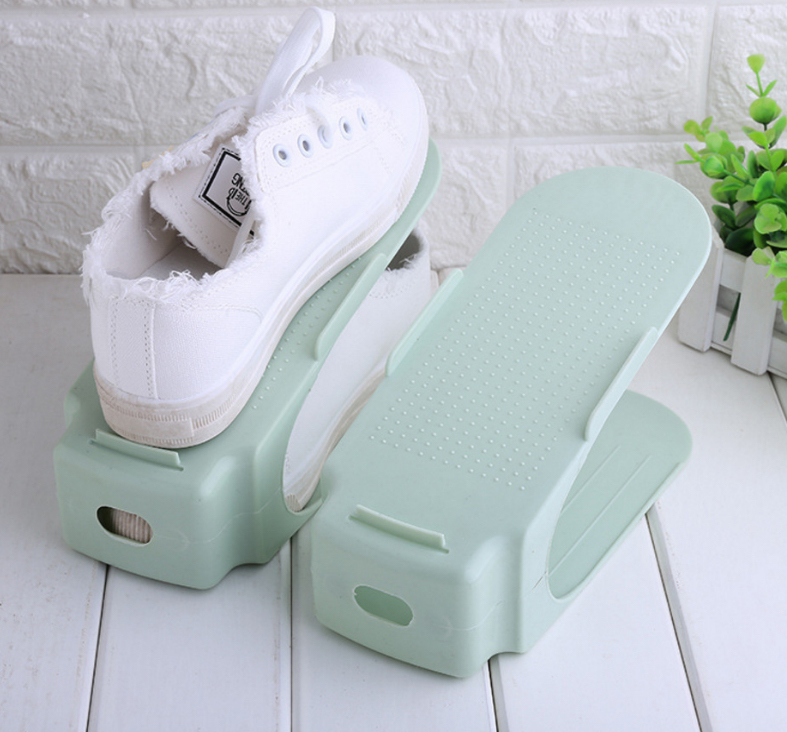 一体式鞋架不可调节收纳鞋架简易塑料鞋架双层鞋架鞋柜收纳产品图