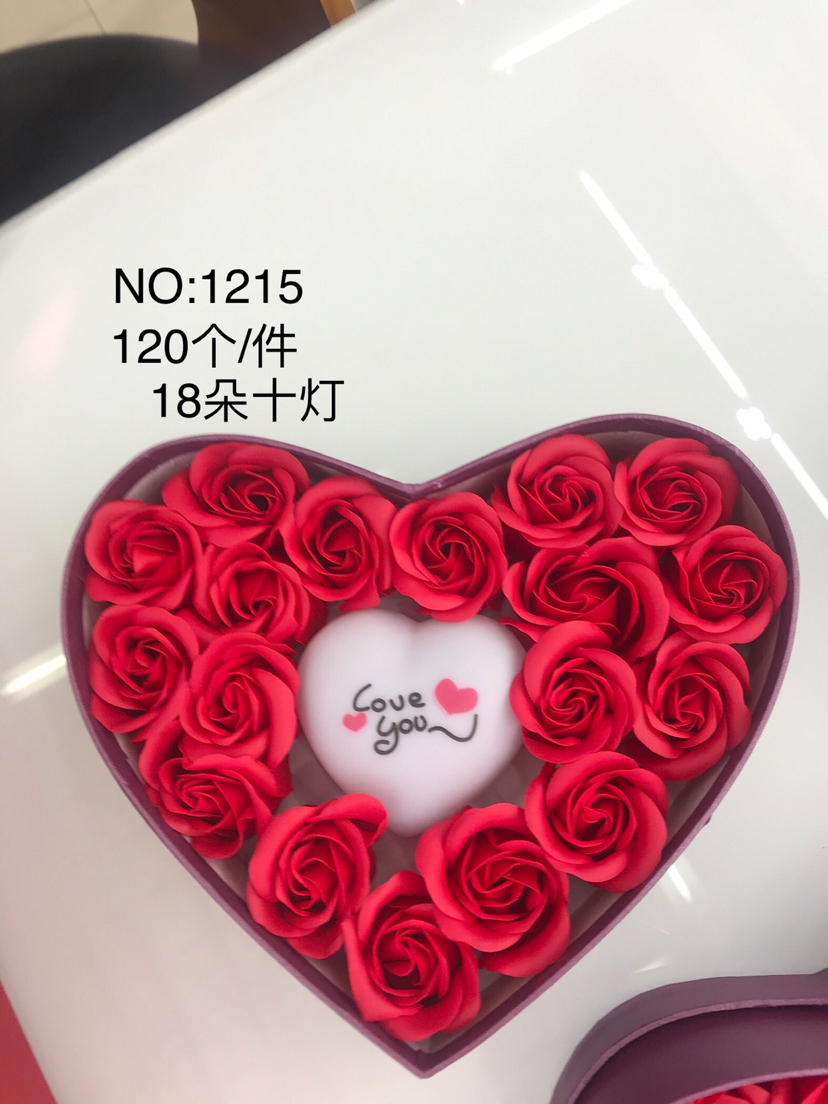 NO:12146 心形礼盒香皂花详情图2