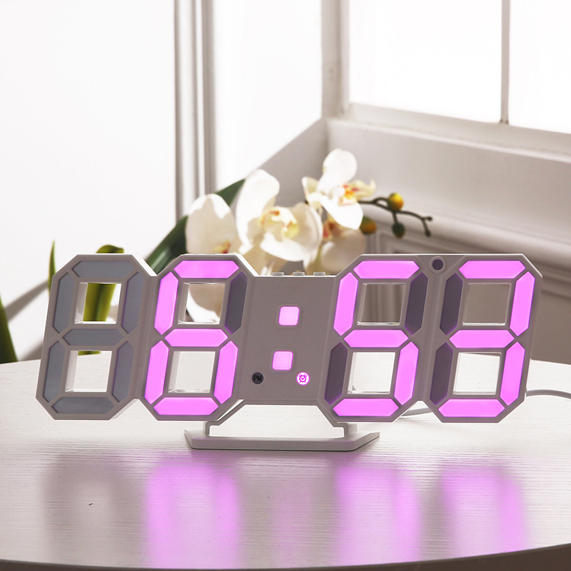 Korean bestseller 3DLED digital clock, new electronic clock alarm clock, 3D stereoscopic clock manufacturer wholesale 6609 details Picture