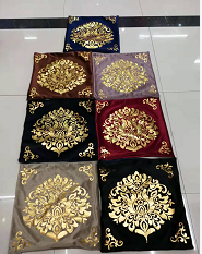 Positioned gold-embossed European country-style throw pillow, waist pillow, and square pillowcase