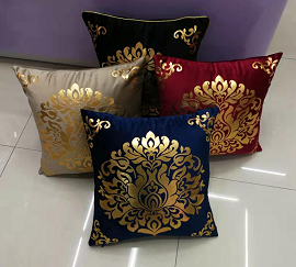 Positioned gold-embossed European country-style throw pillow, waist pillow, and square pillowcase Application Scenario