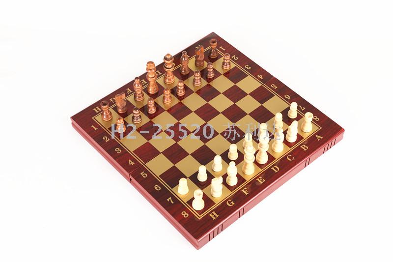 Redwood grain chess pieces with magnetic properties, Amazon's best-selling chess pieces, high-end spray painting for export