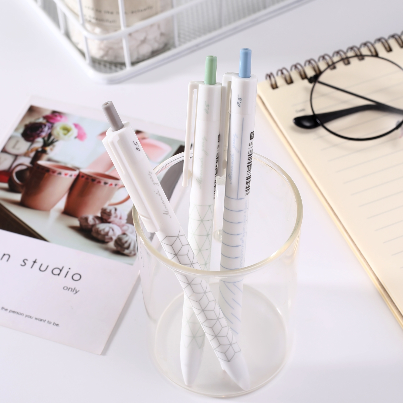 Wanbang Youpin GP-3806 Full Needle Tube Double Dot Press Gel Pen, 2-piece set, 0.5mm, simple style, easy to write Application Scenario