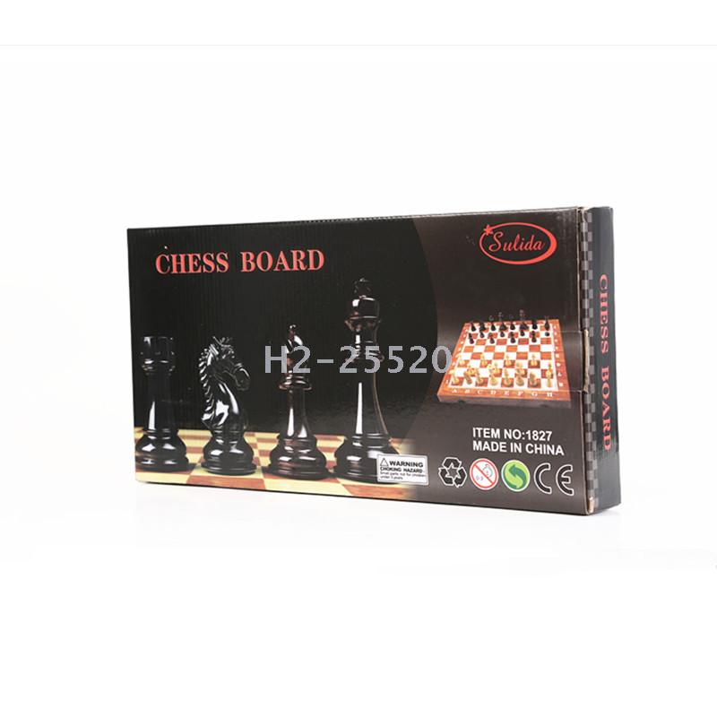 Ajedrez plegable de madera con piezas 1826 1827 1828 Item Picture